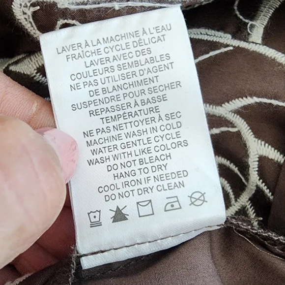 CAROLINE CONSTAS ENBRODERY BROWN MIDI FULL SKIRT NWT SZ SMALL - Picture 5 of 14